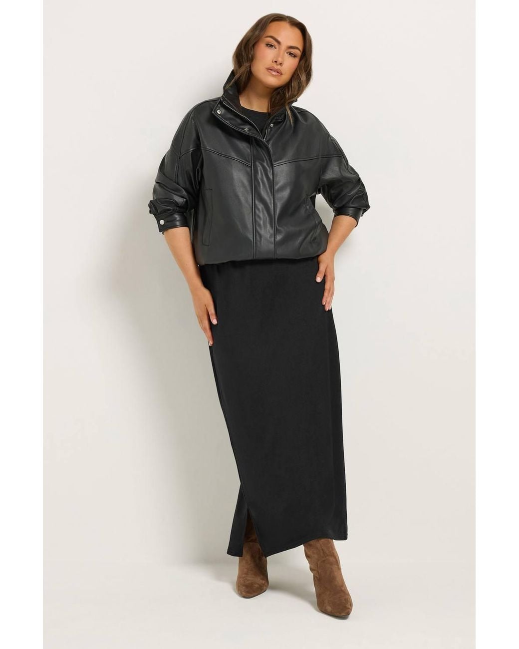 Yours Black Tube Maxi Skirt