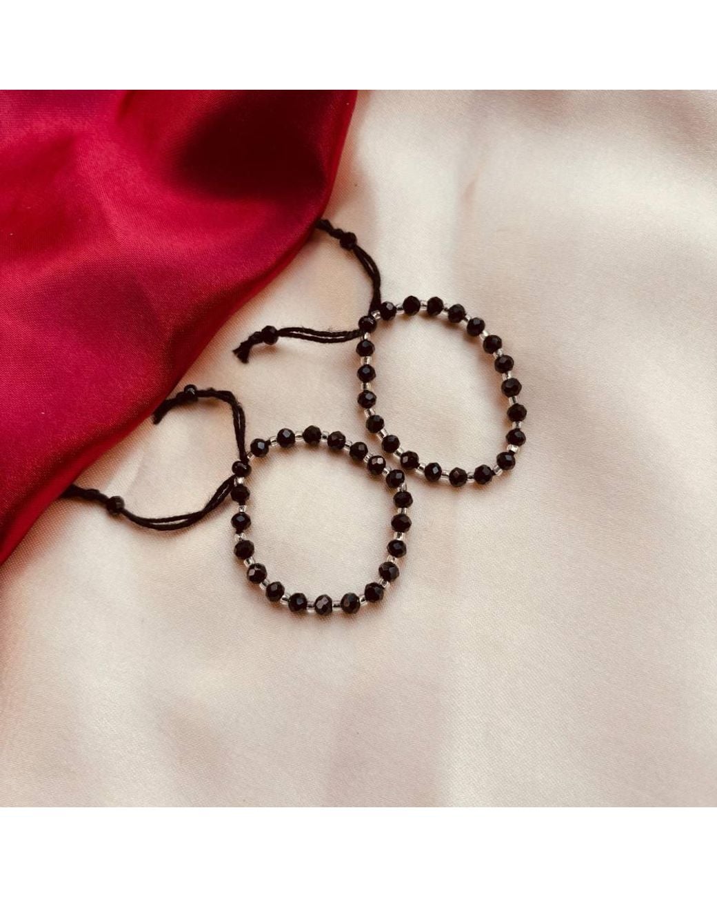 The Colourful Aura Brown Adjustable Beads Nazaria Bracelet For Kids & New Borns