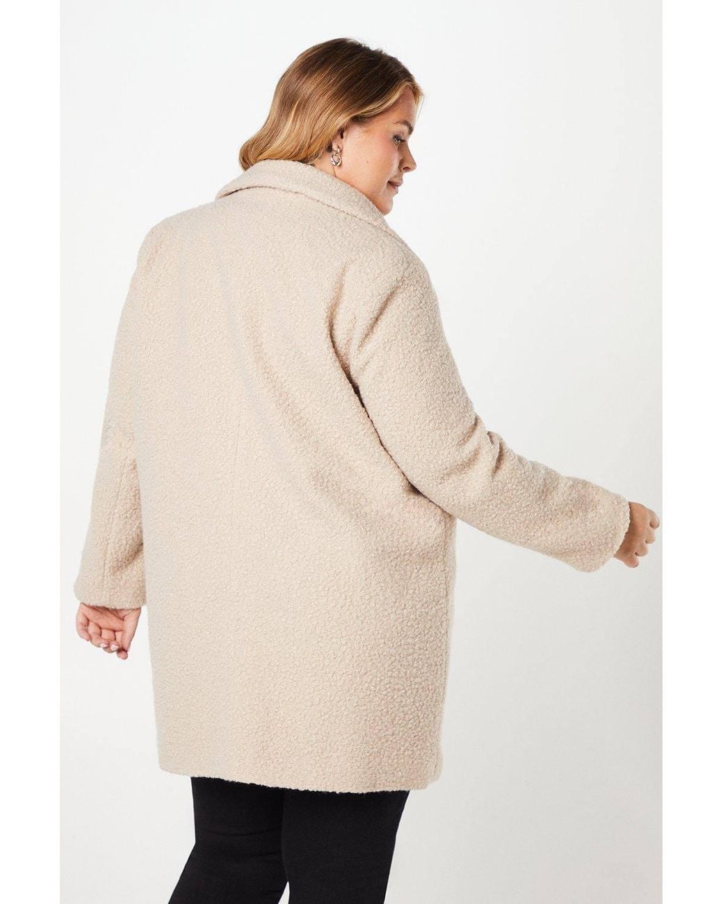 Dorothy Perkins Natural Curve Teddy Boyfriend Coat