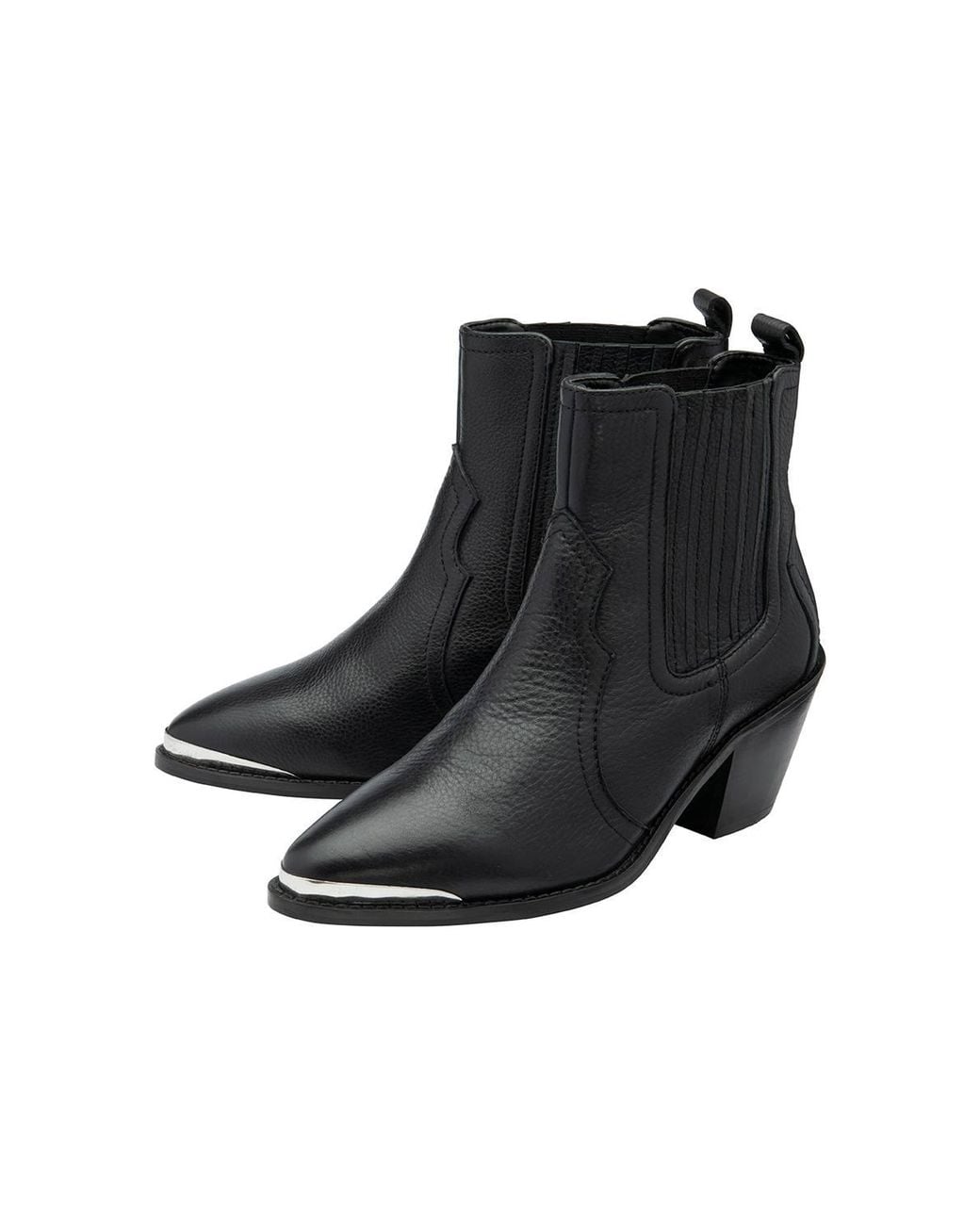 Ravel Black 'Cann' Leather Ankle Boots