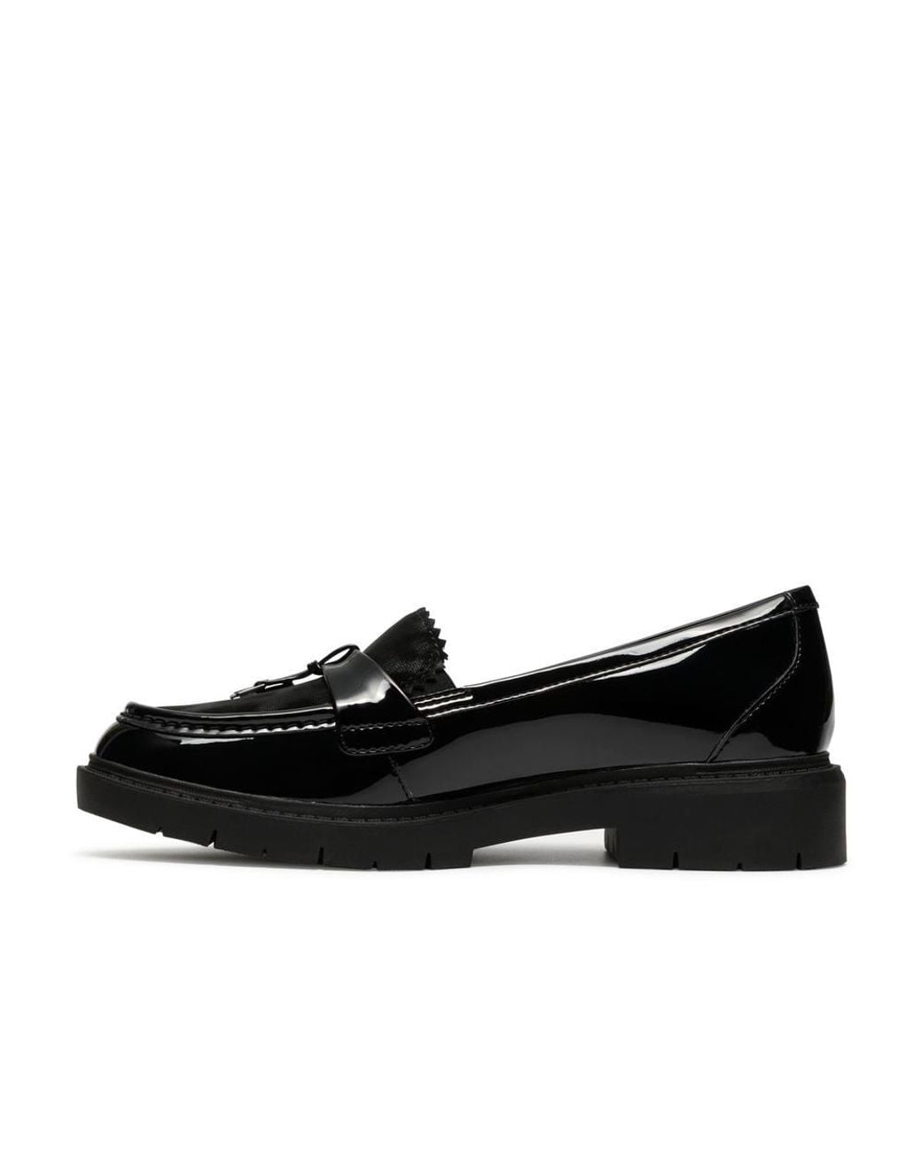 Clarks Black Westlynn Bella Patent Loafers, Slip Ons