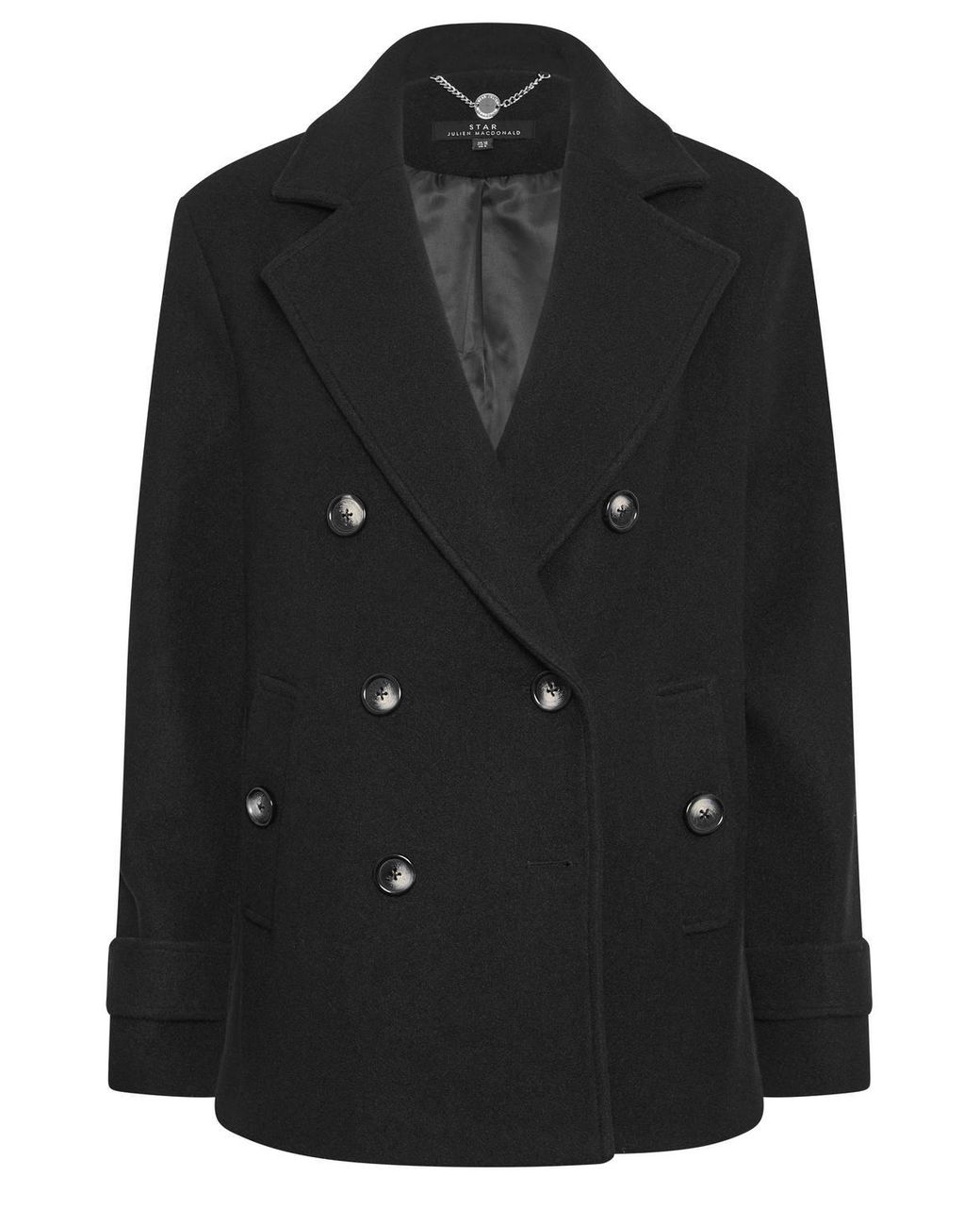 Star by Julien MacDonald Black Pea Coat