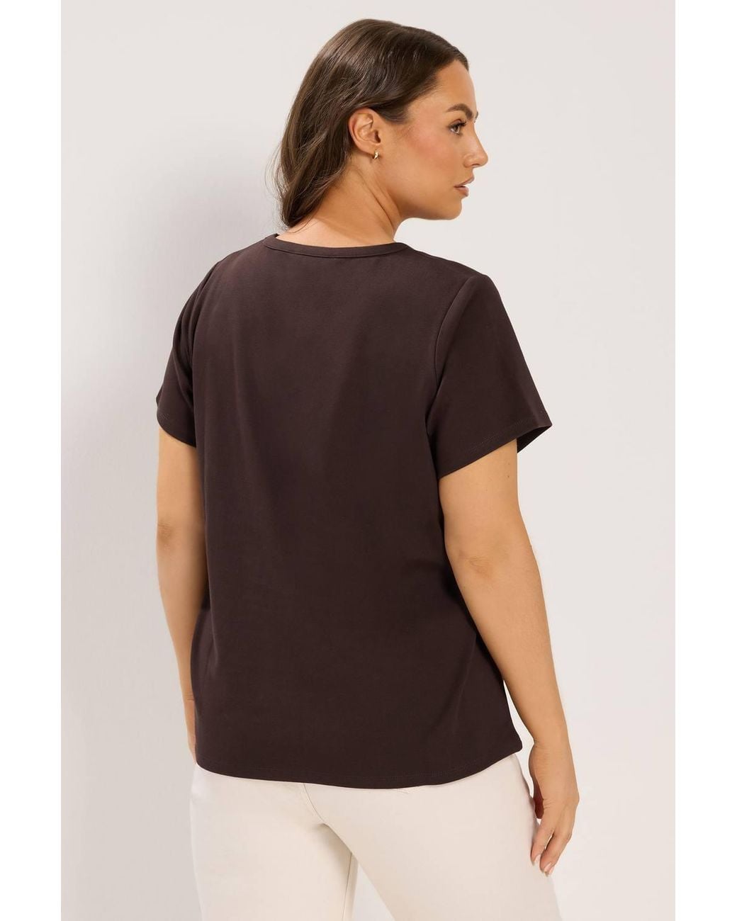 Yours Black Short Sleeve Interlock T-Shirt
