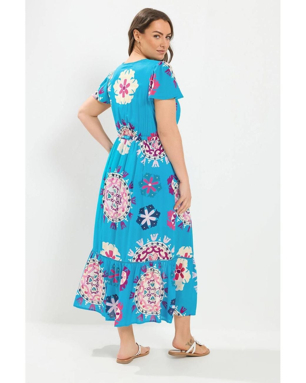 Yours Blue Printed Maxi Dress