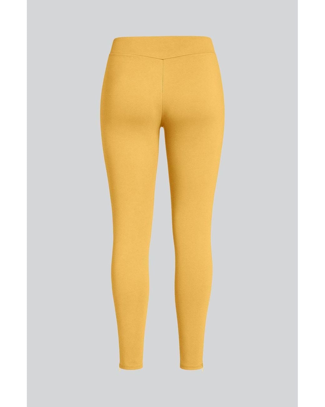 Enorsia Yellow Zip Hem Leggings