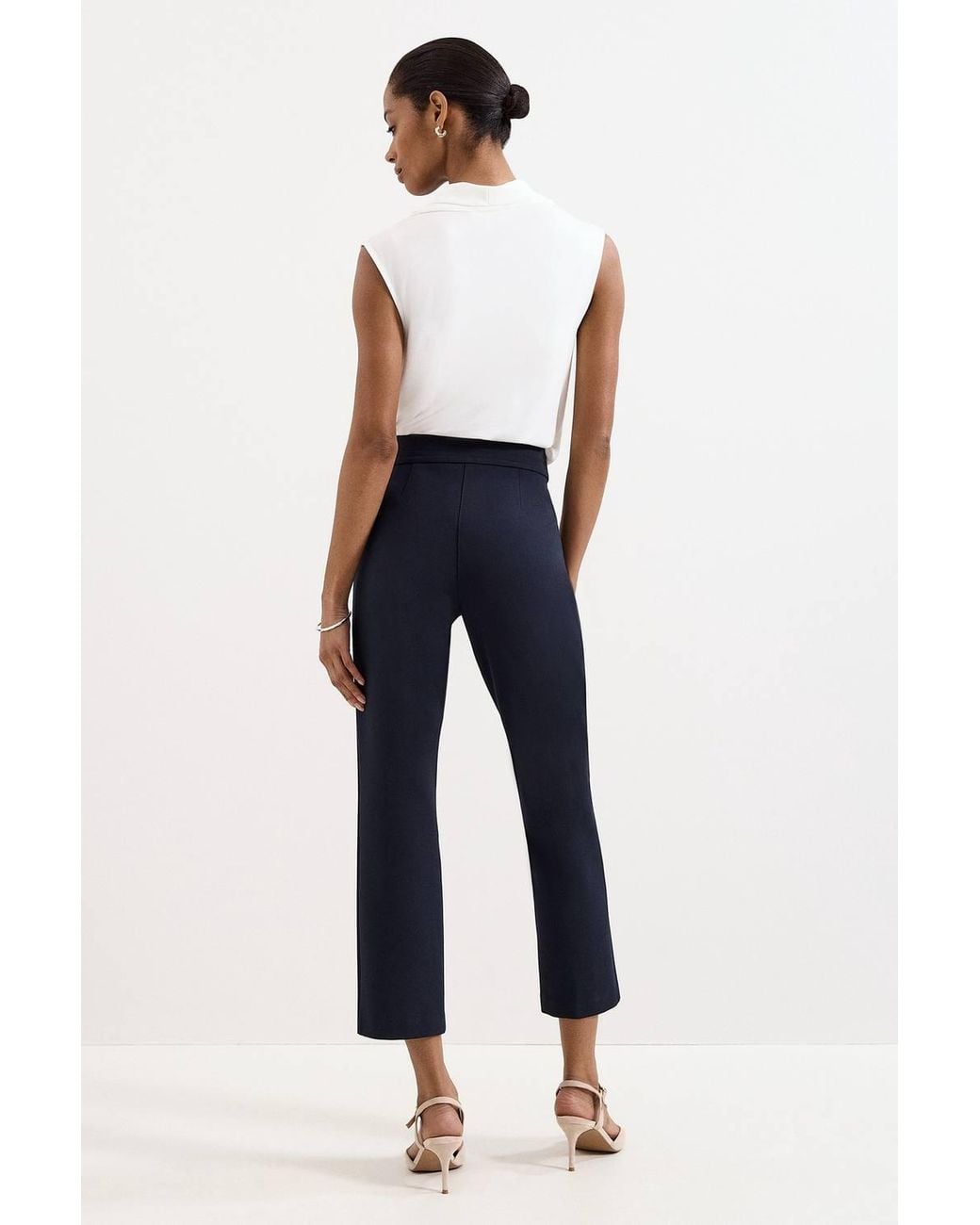 Phase Eight Blue Keri Tailored Cropped Trousers