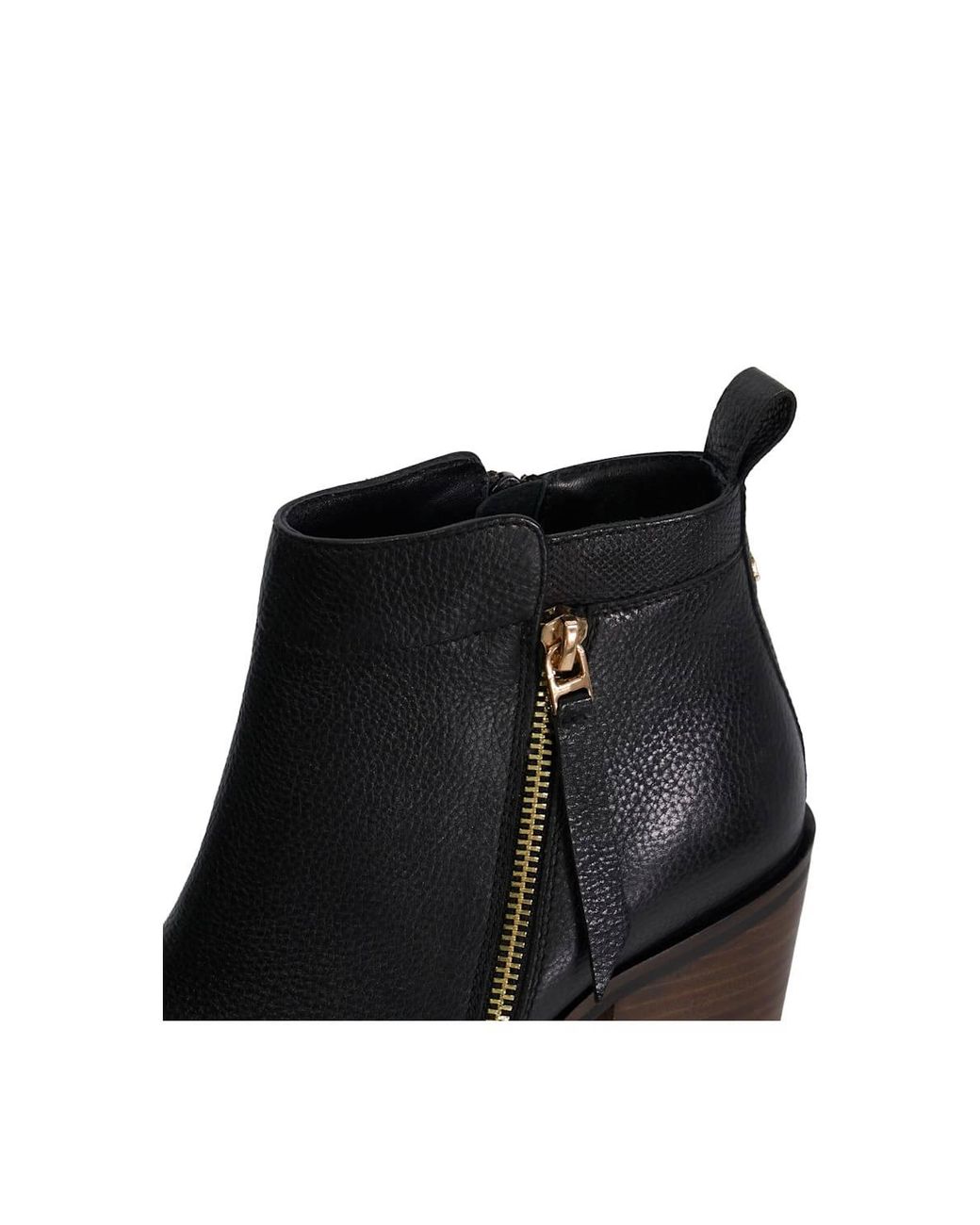 Dune Black Wide Fit 'Paicing' Leather Ankle Boots