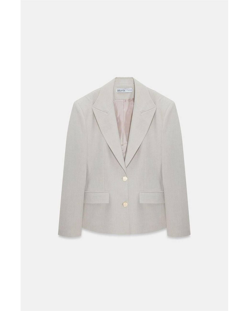 Dilvin Natural Crepe Blazer Jacket