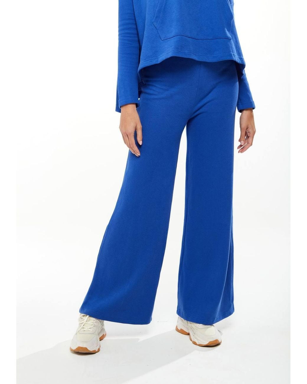 Liquorish Blue Wide-Leg Pants