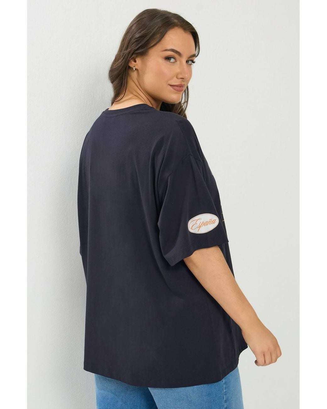 Yours Blue 'Valencia' Relaxed T-Shirt