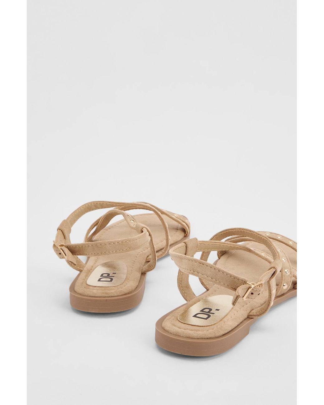 Dorothy Perkins Blue Ellis Faux Suede Studded Gladiator Flat Sandals