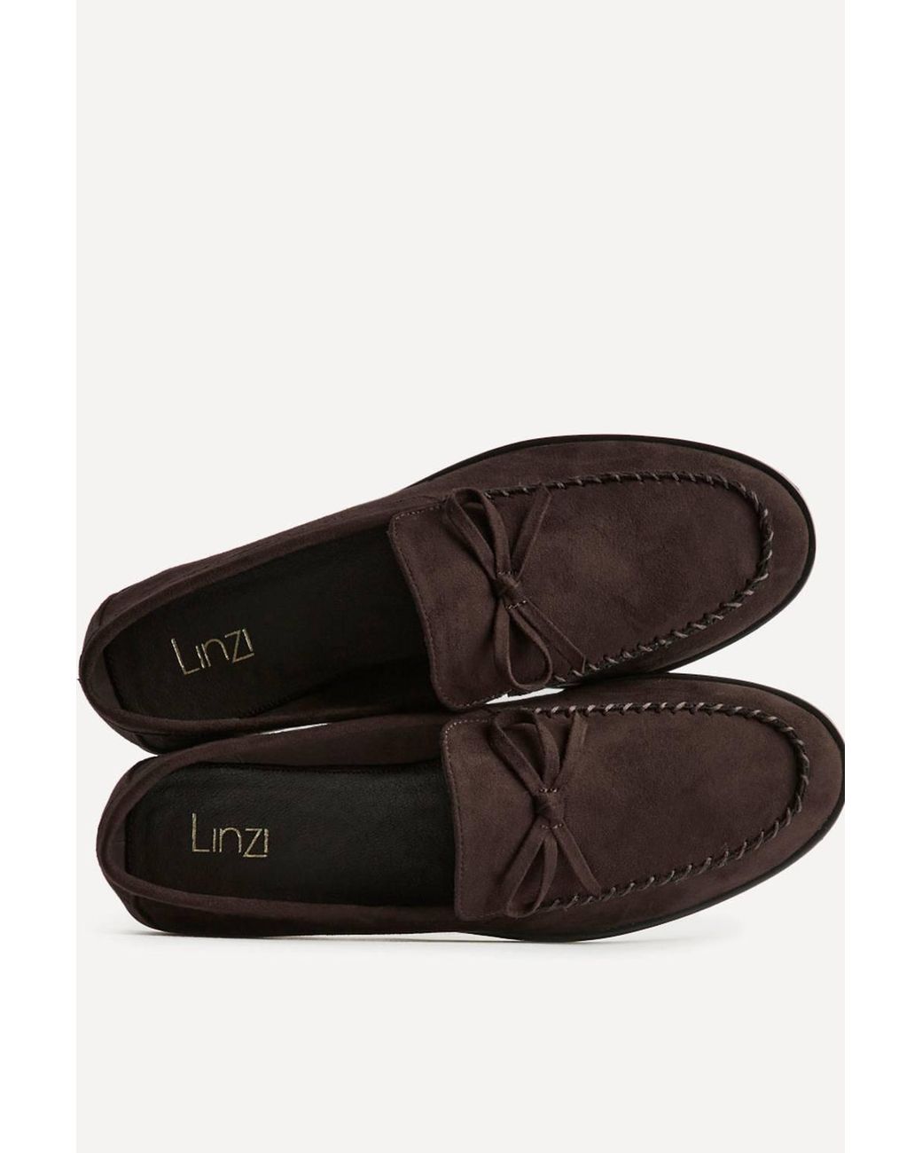 Linzi White Truly Faux Suede Loafers
