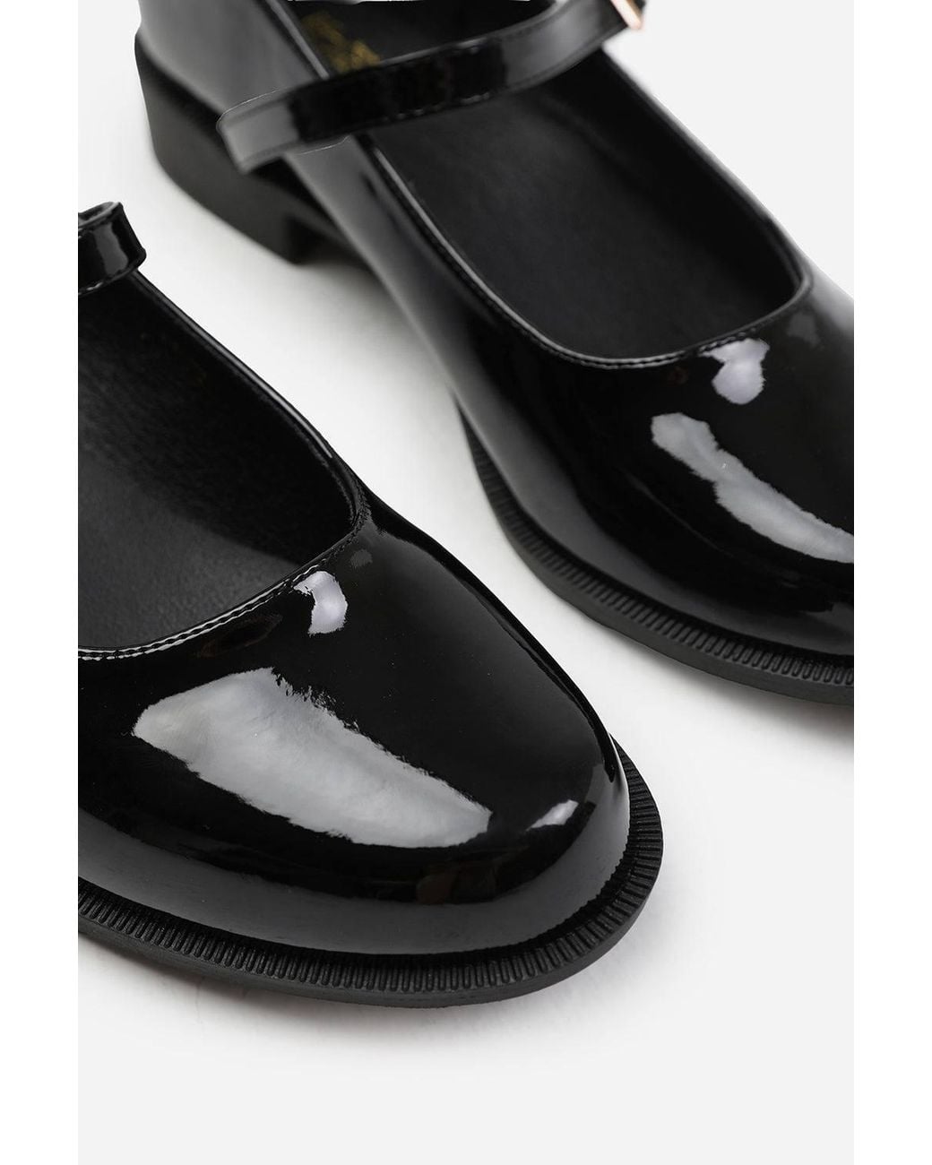 Where's That From Pink 'Serenity' Extra Wide Fit Low Heel Loafer W/ Strap & Buckle Detail