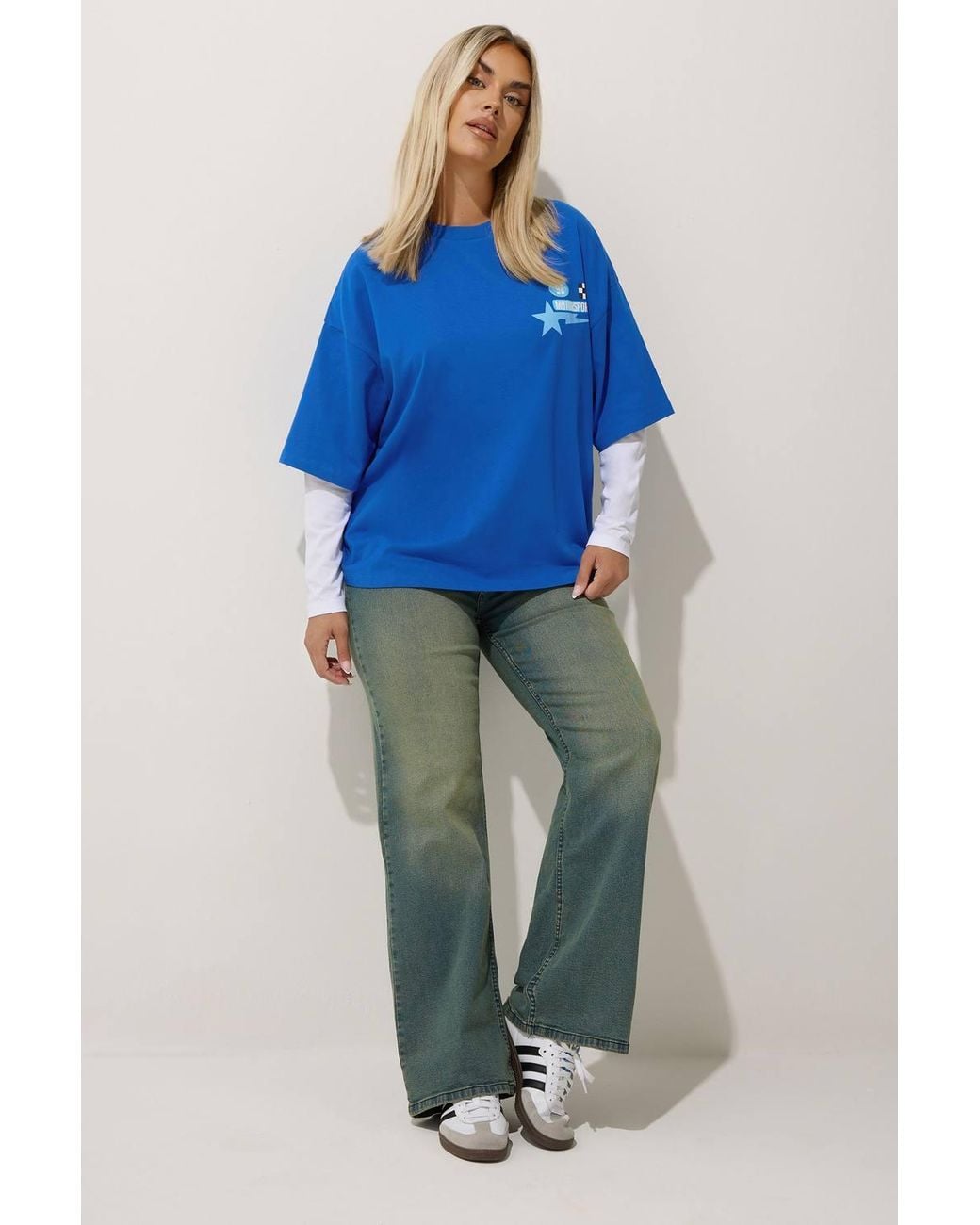 Yours Blue Motorsport Graphic 2-In-1 T-Shirt