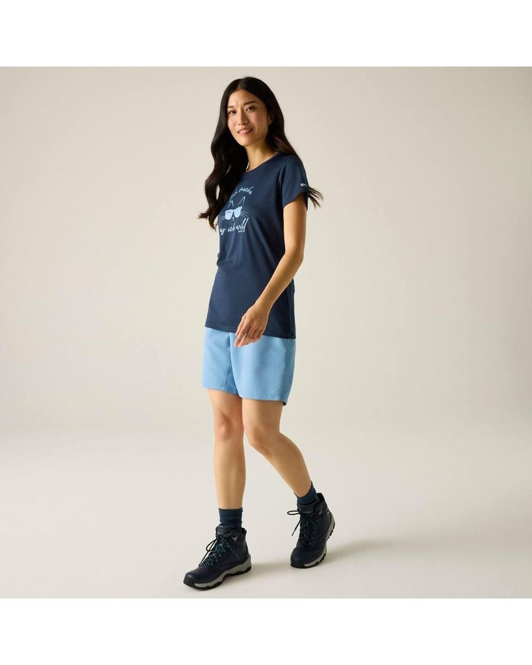 Regatta Blue Fingal Slogan Short Sleeved T-Shirt