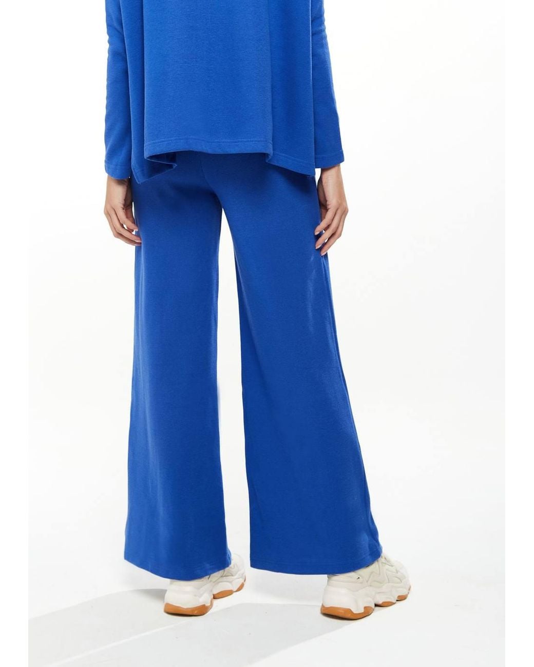 Liquorish Blue Wide-Leg Pants