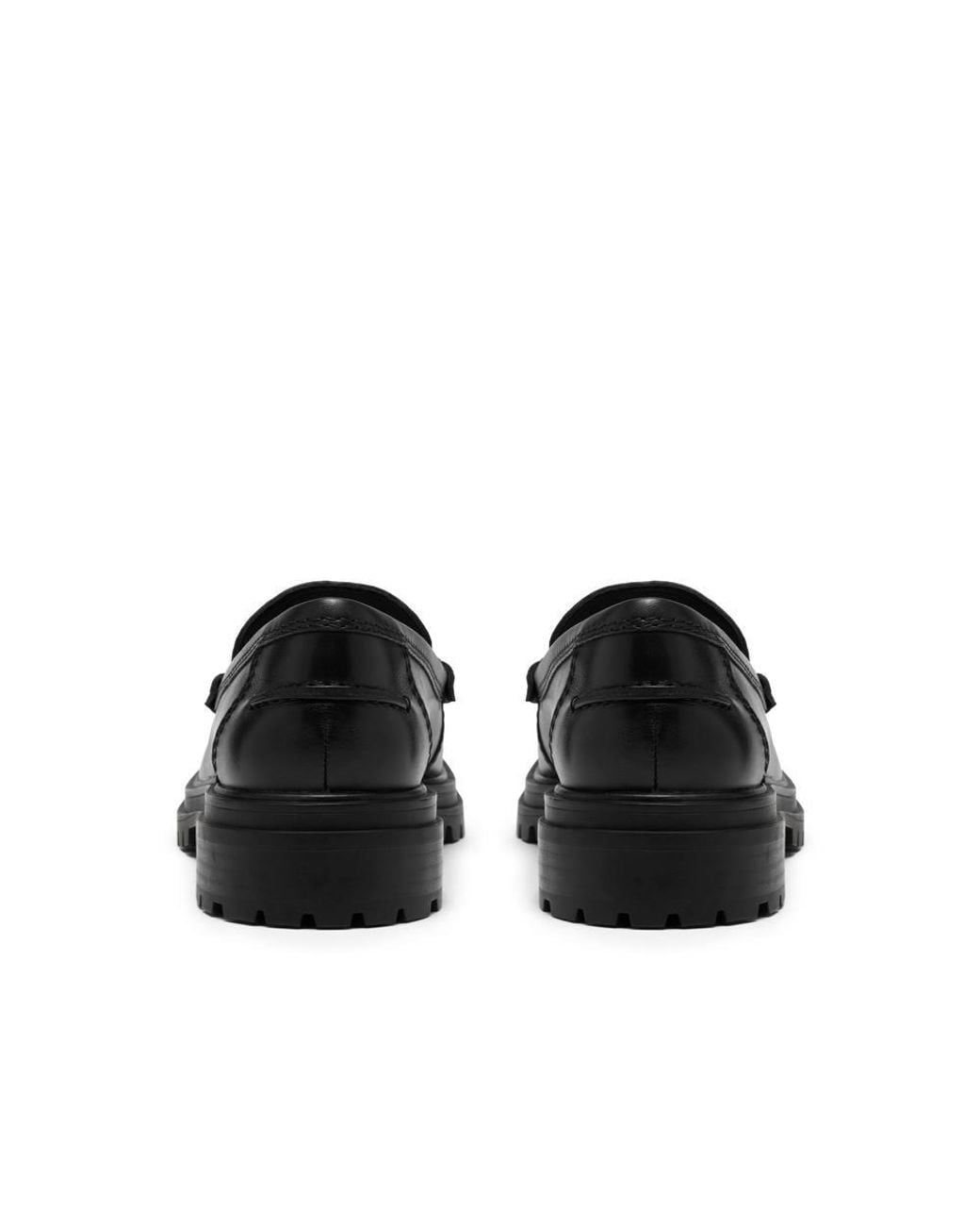 Clarks Black Brena Edge Leather Loafers, Slip Ons