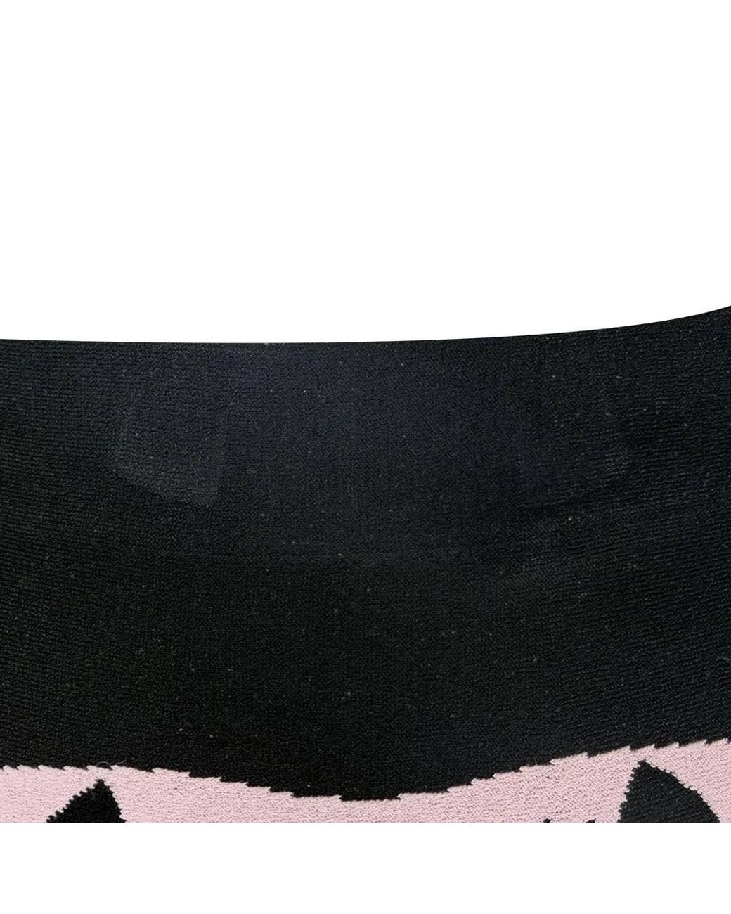 McQueen Black Preloved Rose-Jacquard Knit Flare Midi Skirt
