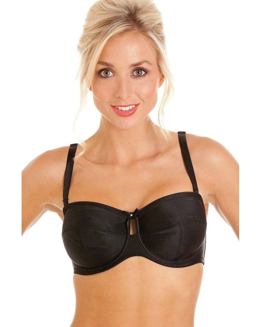 CAMILLE Black Strapless Underwired Multiway Bra