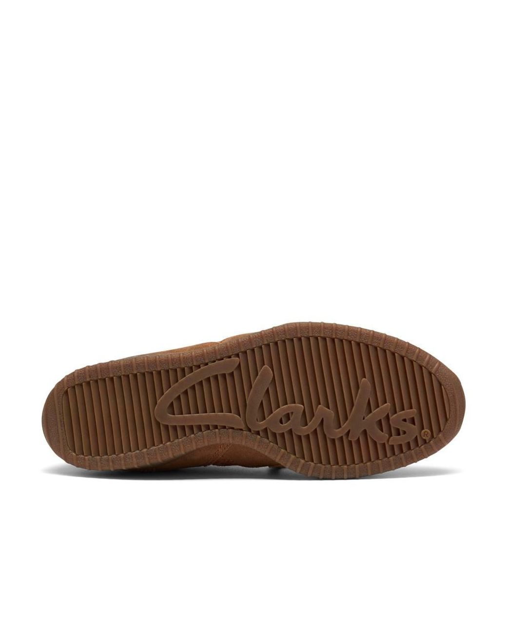 Clarks Brown Meridor Lace Dark Tan Suede Trainers, Lace Up