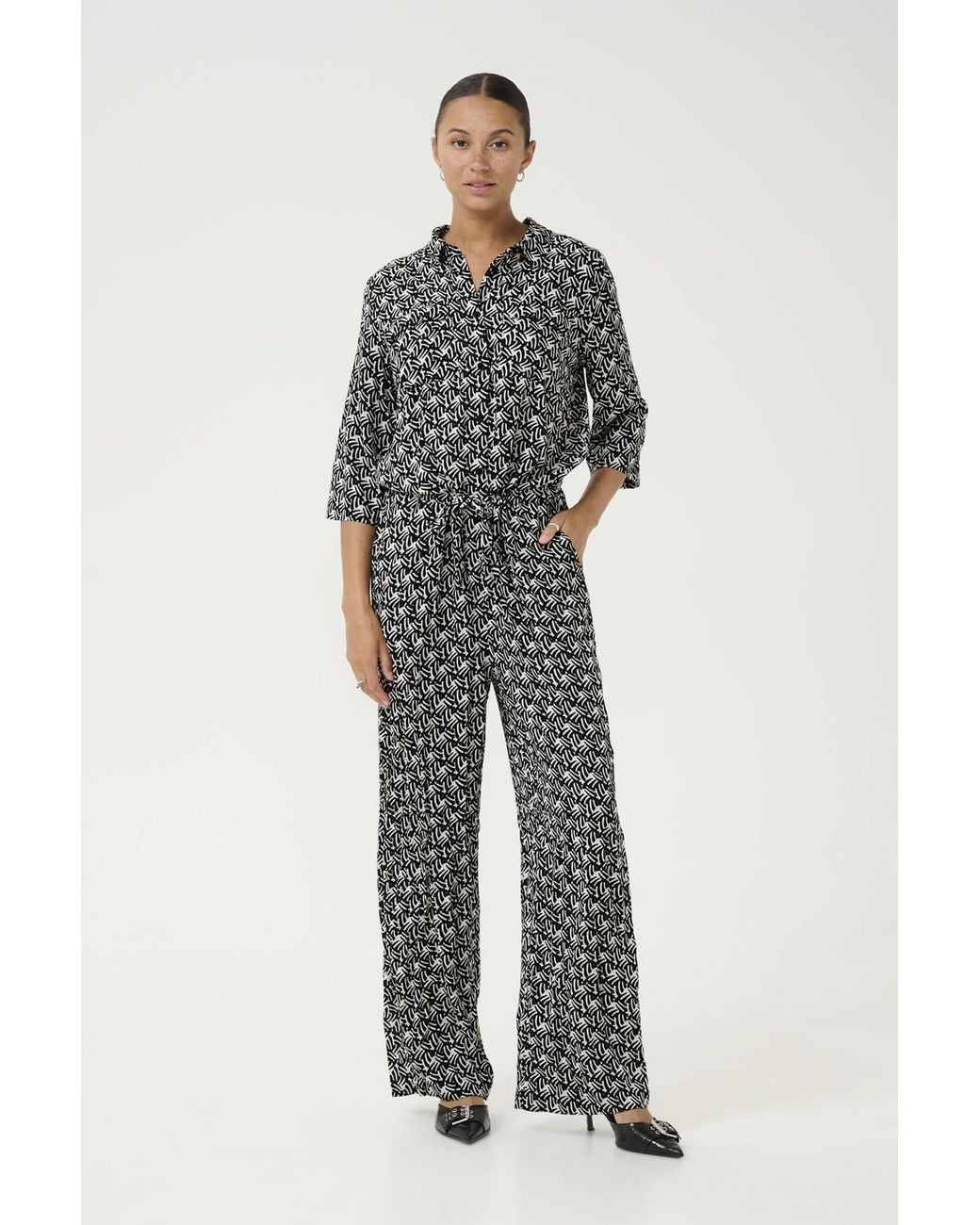 Kaffe Multicolor Kasanne Plain Weave Printed Jumpsuit