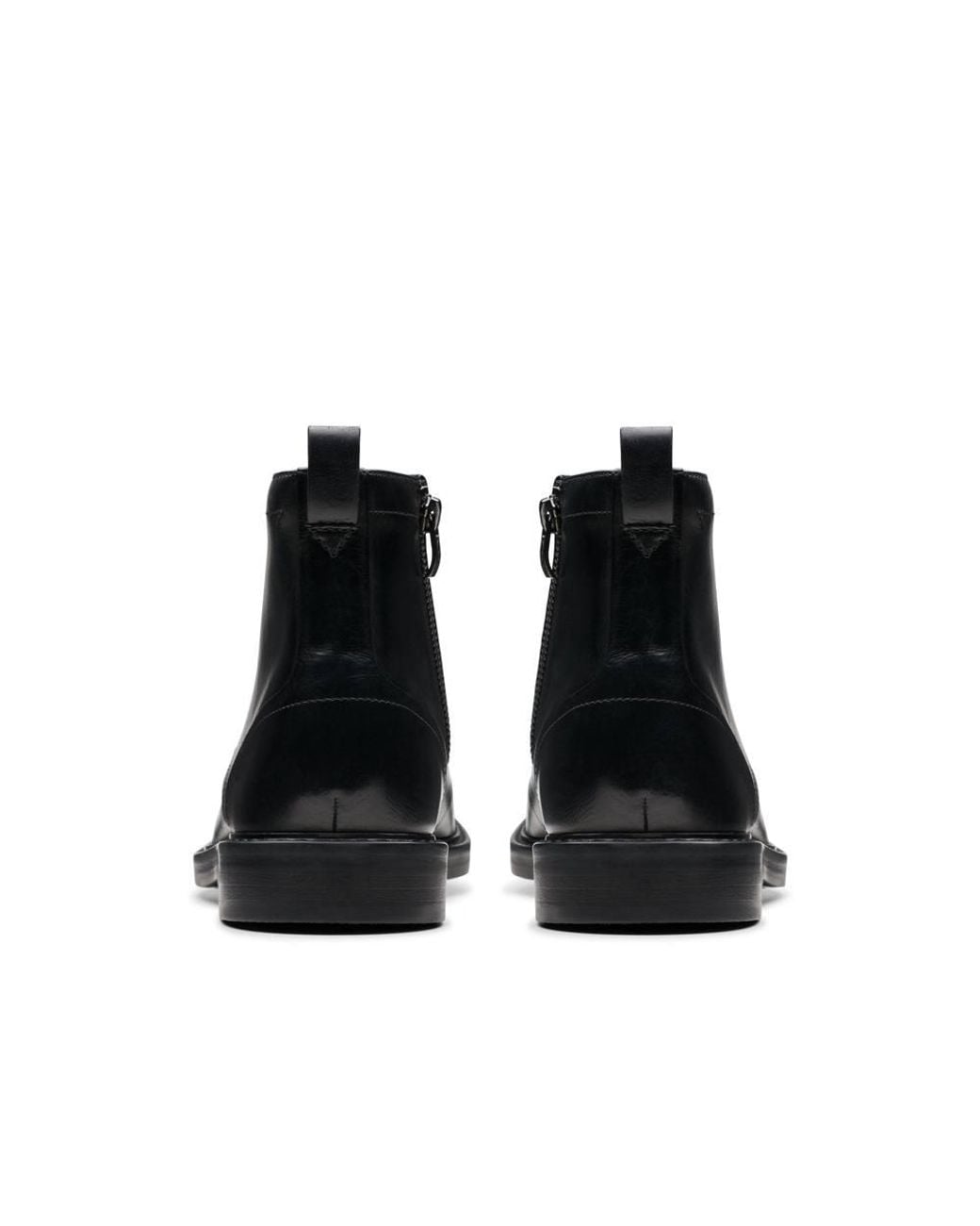 Clarks Black Aldwin Cap Leather Ankle Boots, Lace Up for men