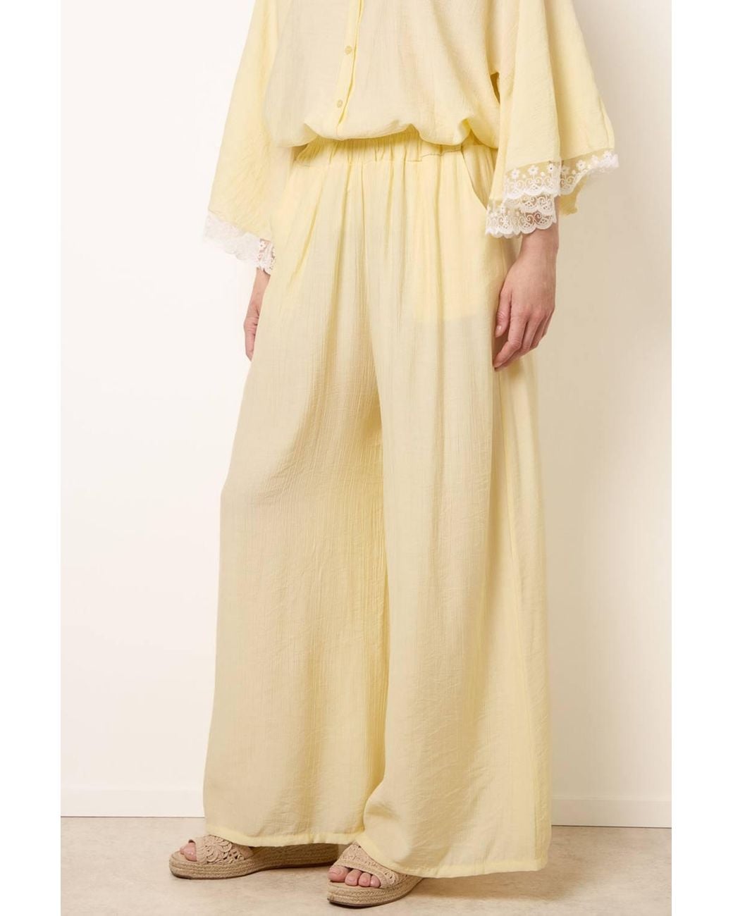 Blue Vanilla Natural Elasticated Waist Trousers
