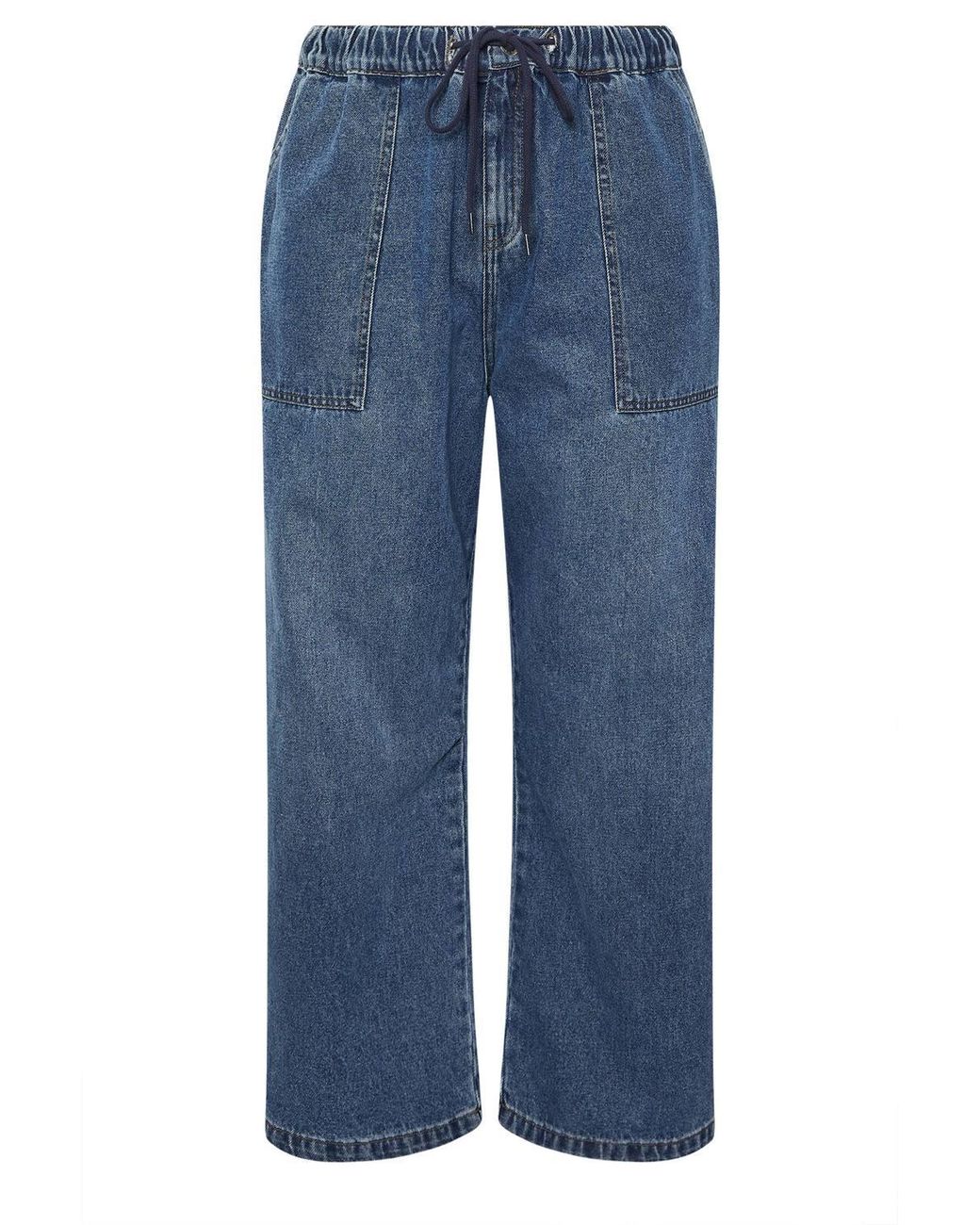 Yours Blue Tie Detail Denim Jeans