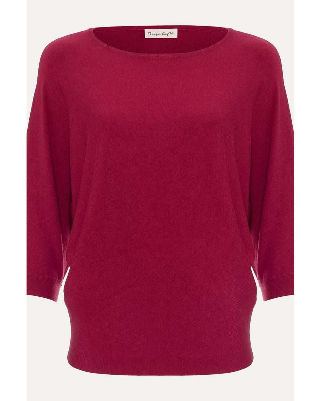 Phase Eight Red Cristine Draped Knit Jumper