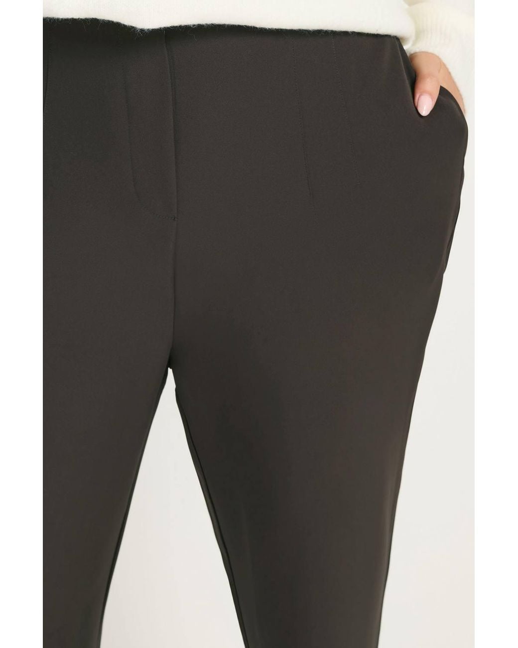 Yours Black Darted Waist Trousers