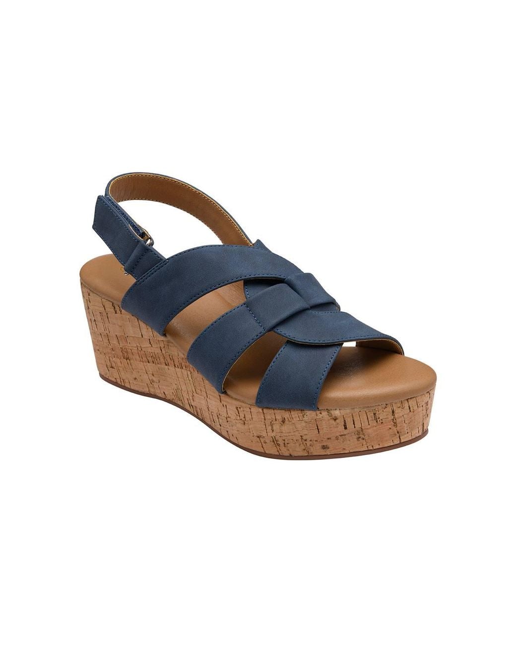 Lotus Blue 'Thora' Open-Toe Wedge Sandals
