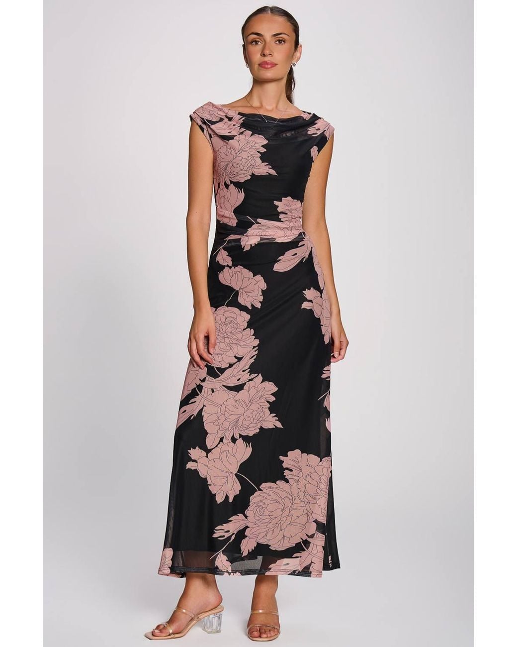 Jolie Moi White Multiway Neckline Mesh Maxi Dress