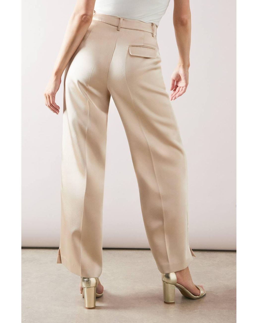 Wallis Natural Square Cut Ankle Grazer Trouser