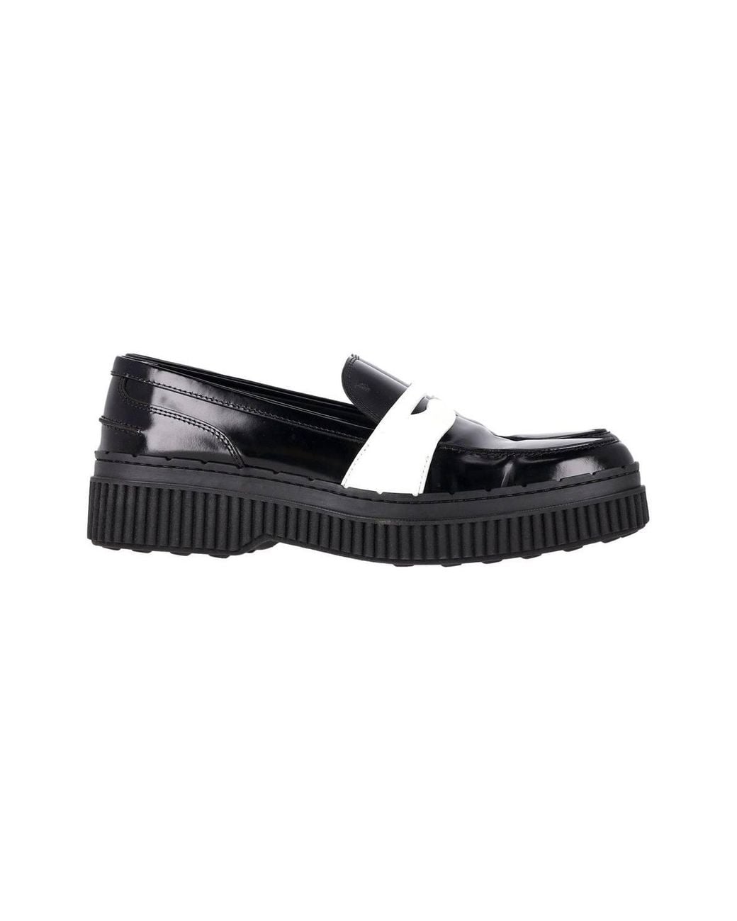Tod's Black Preloved Platform Penny Loafers