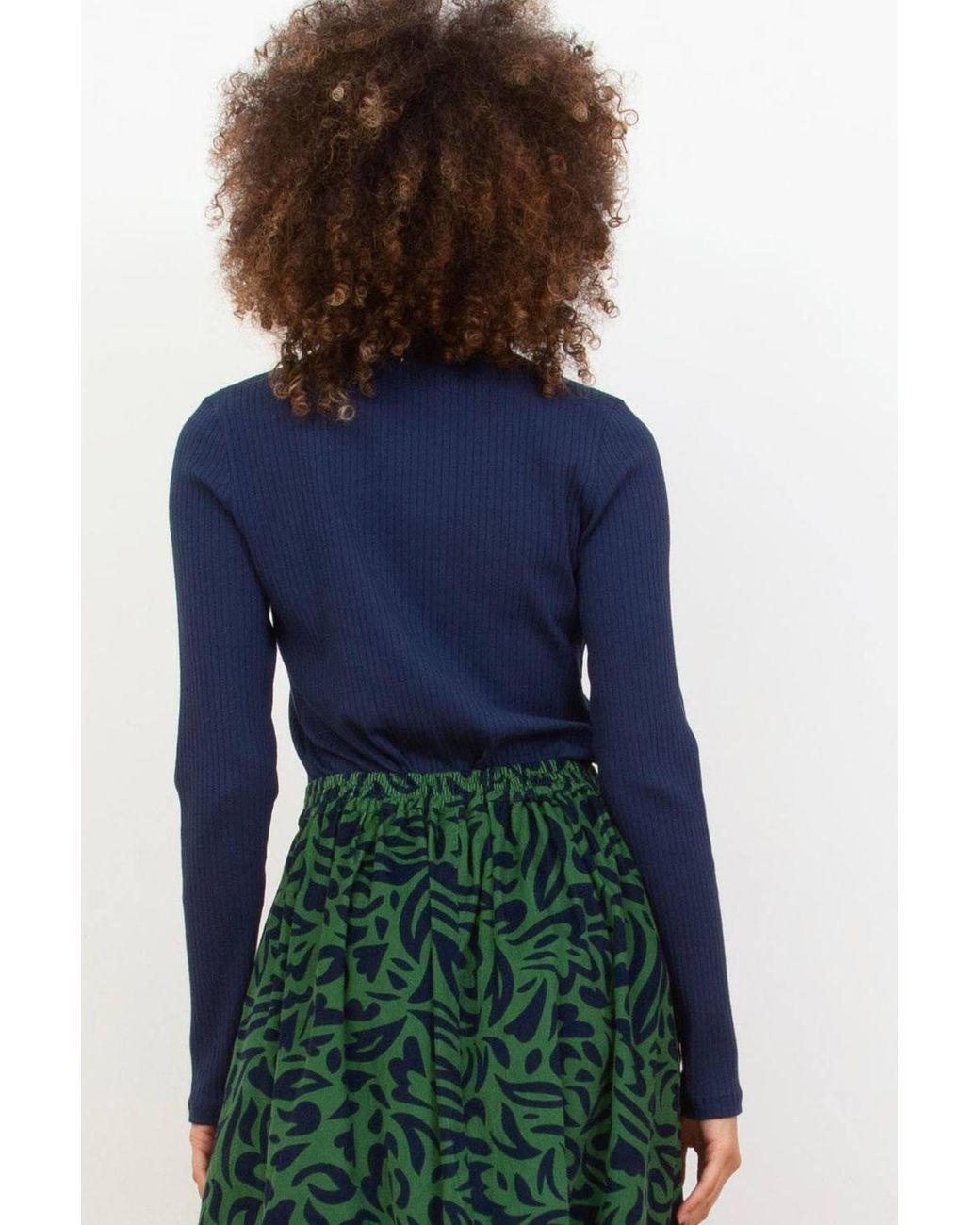Kite Blue Bagber Turtle Neck Jersey Top