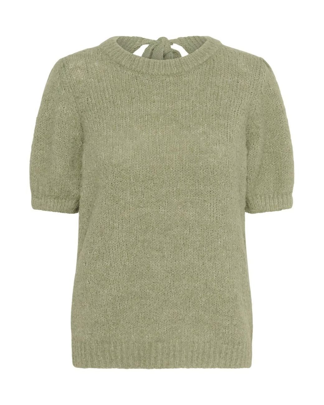 Kaffe Green Kaemilie Tie Back Half Sleeves Pullover