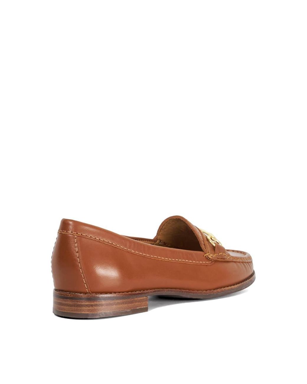 Dune Brown Wide Fit 'Glenny' Leather Loafers