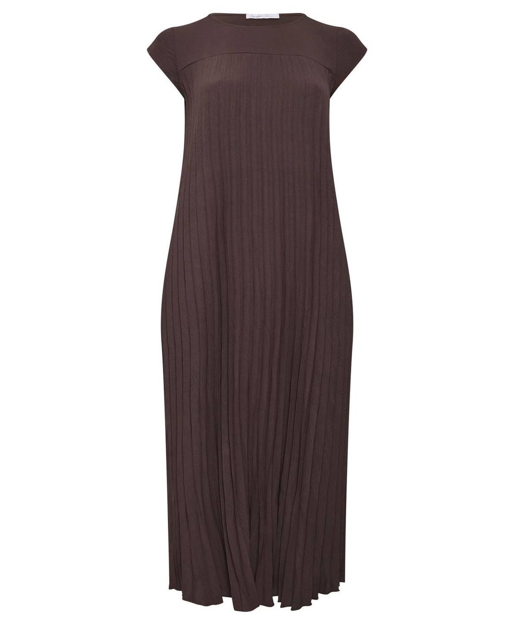 Yours Brown Pleated Maxi Dress