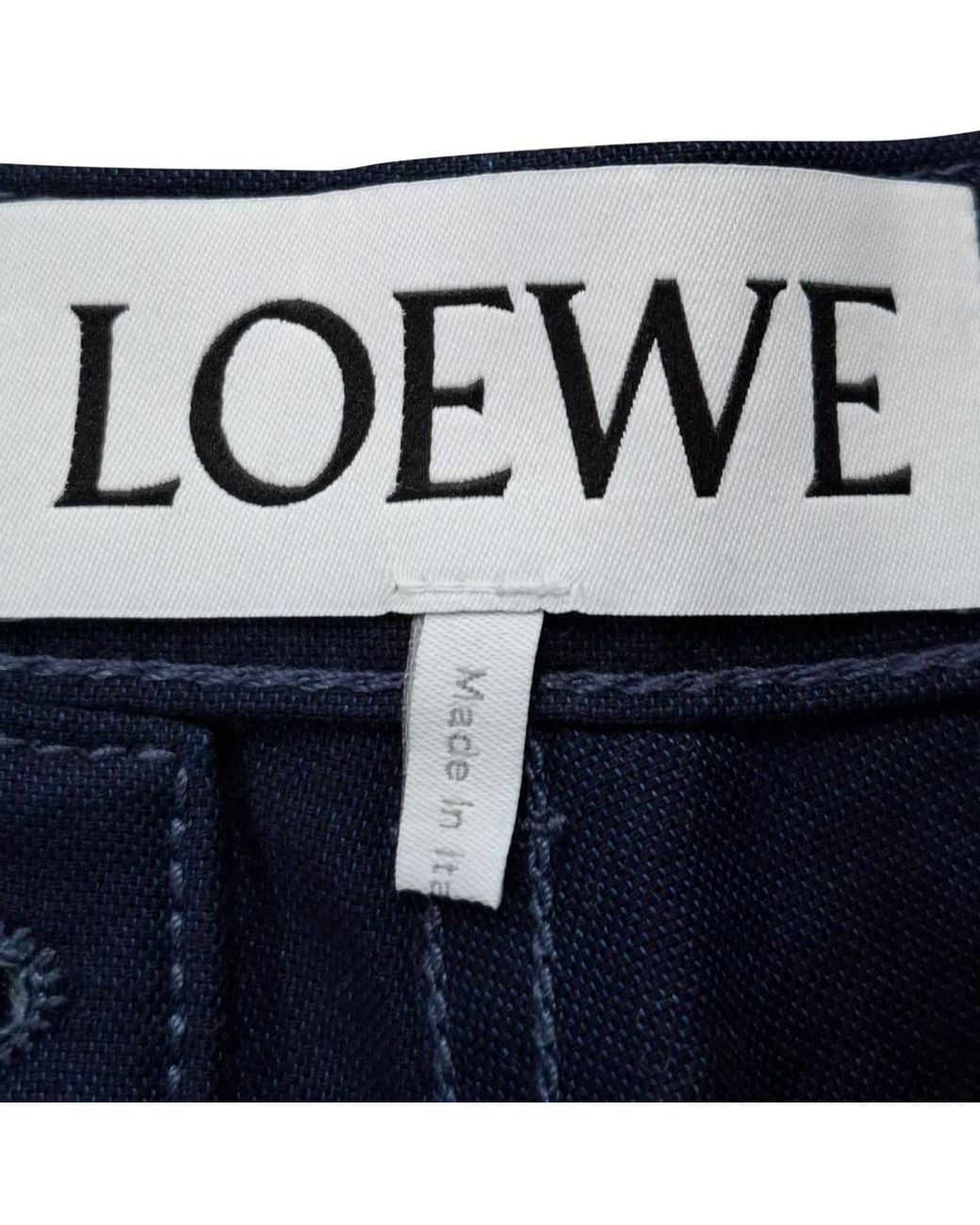 Loewe Blue Preloved High Rise Pleated Jeans
