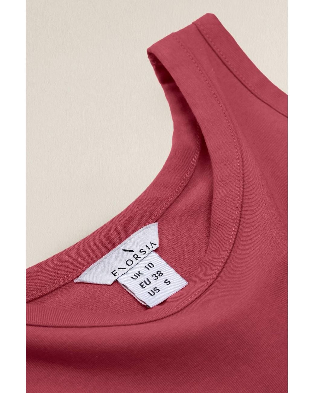 Enorsia Red Cotton Summer Vest