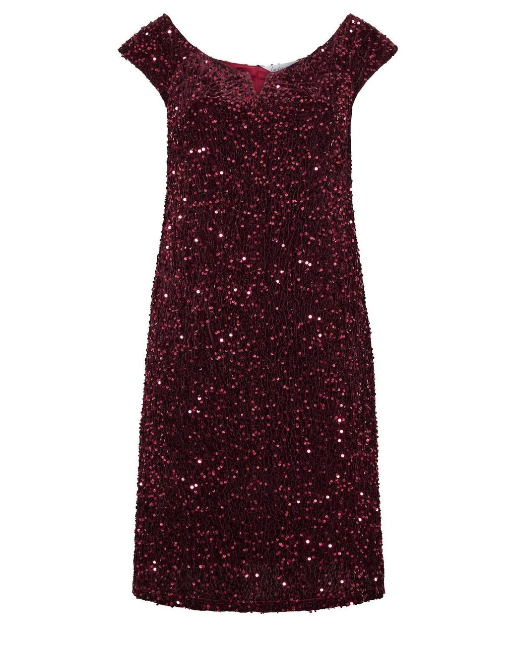 Yours Red Sequin Velvet Dress