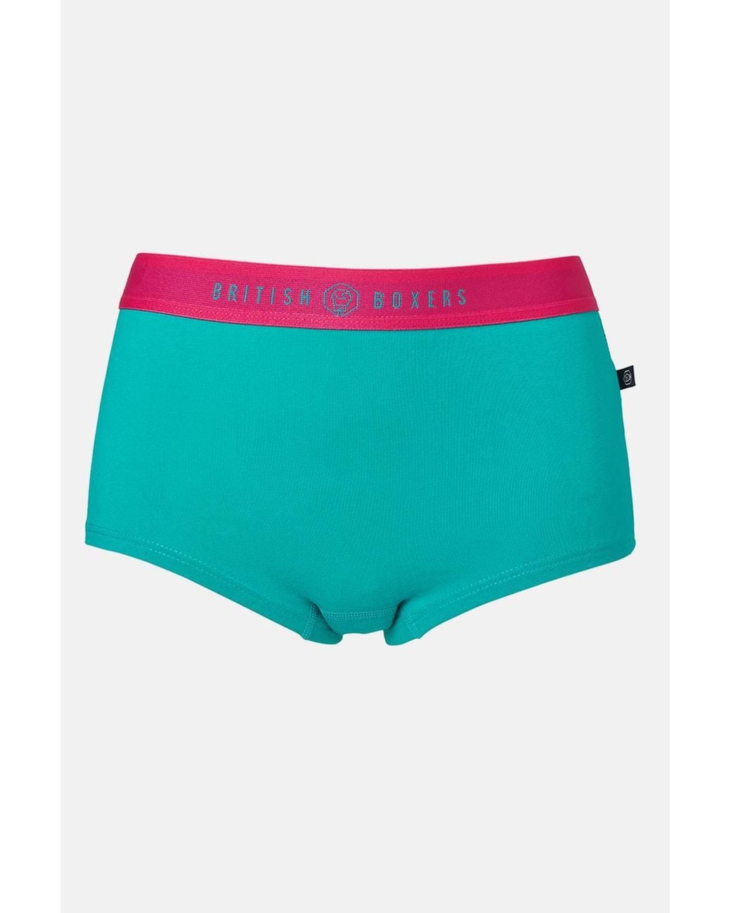 British Boxers Pink Pack Of Three "Amusements" Cotton Hipster Boxer Briefs