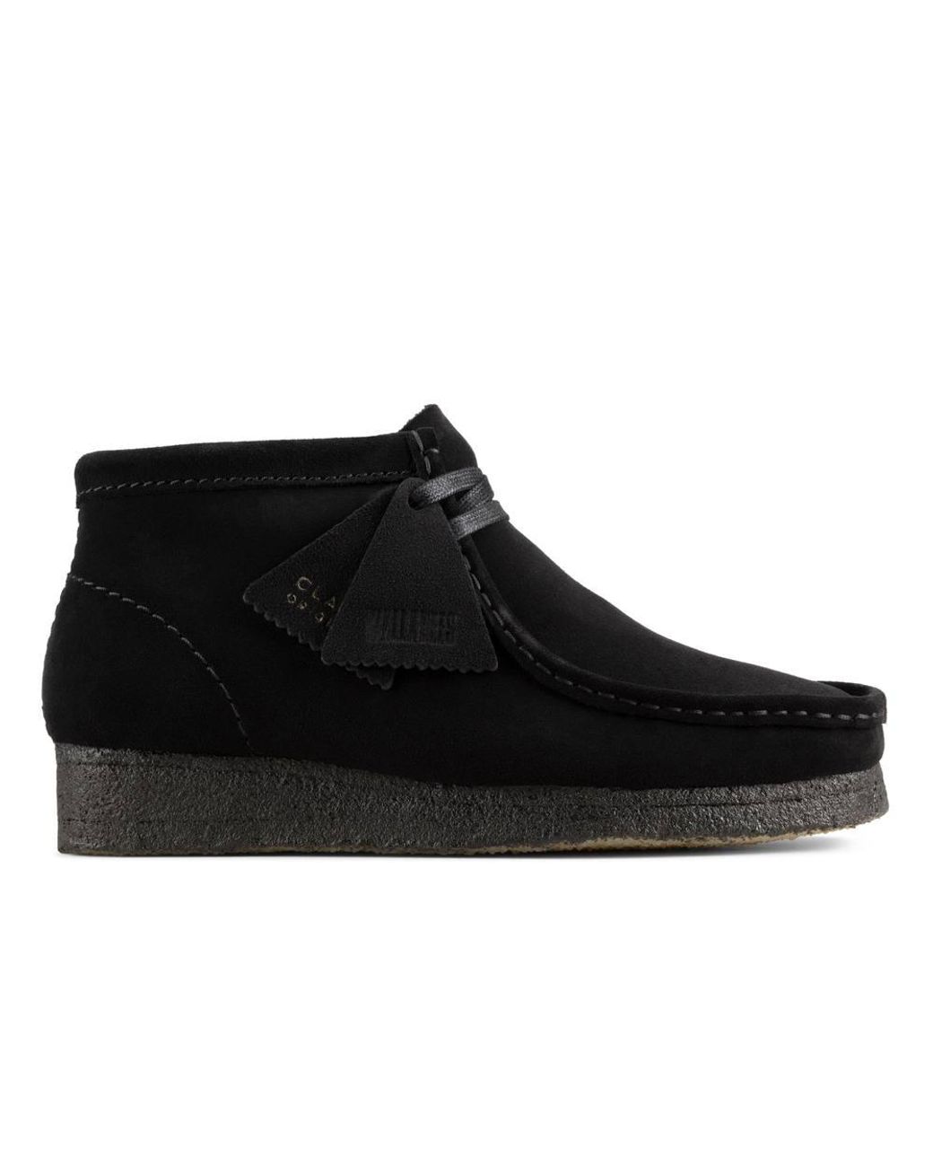 Clarks Black Wallabee Boot Suede Ankle Boots, Wallabee, Lace Up