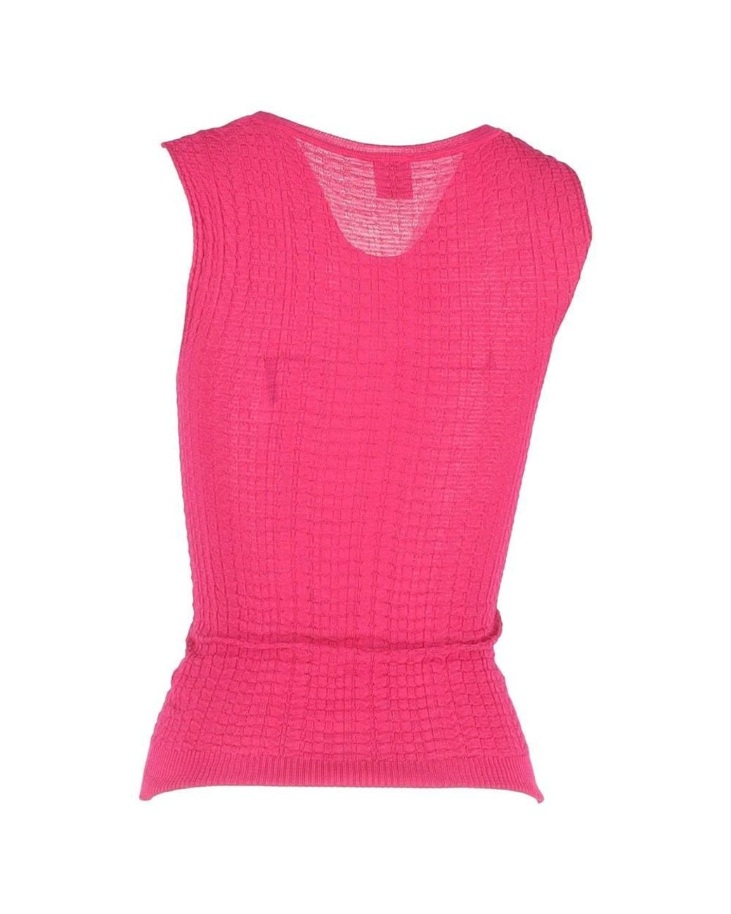 Missoni Pink Preloved Knit Sleeveless Top
