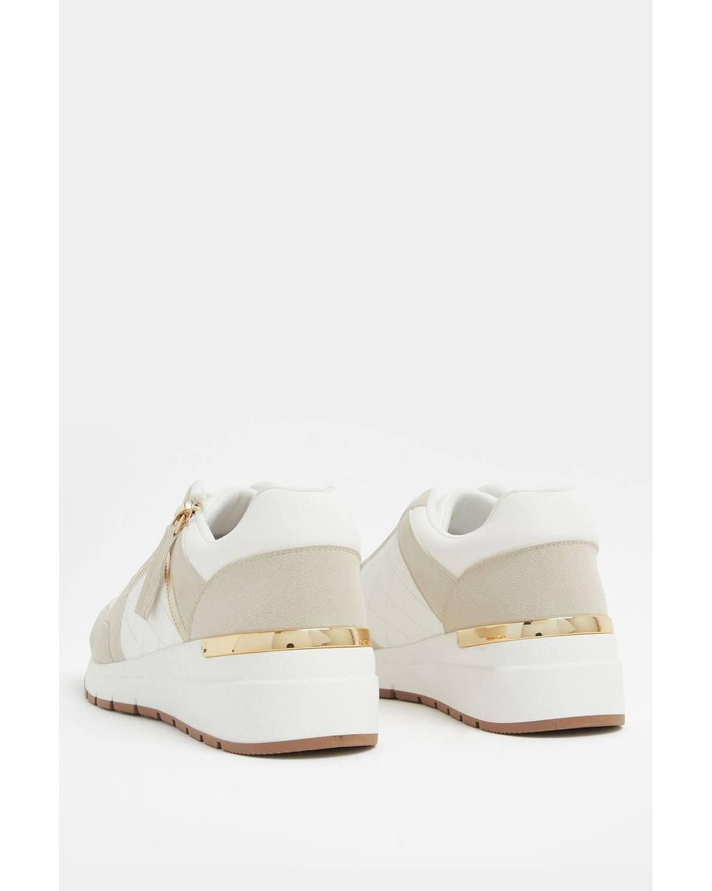 Yours Blue Quilted Wedge Trainers