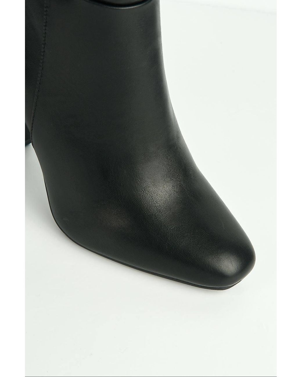 Miss Diva Black Riley Round Toe Knee High Boots