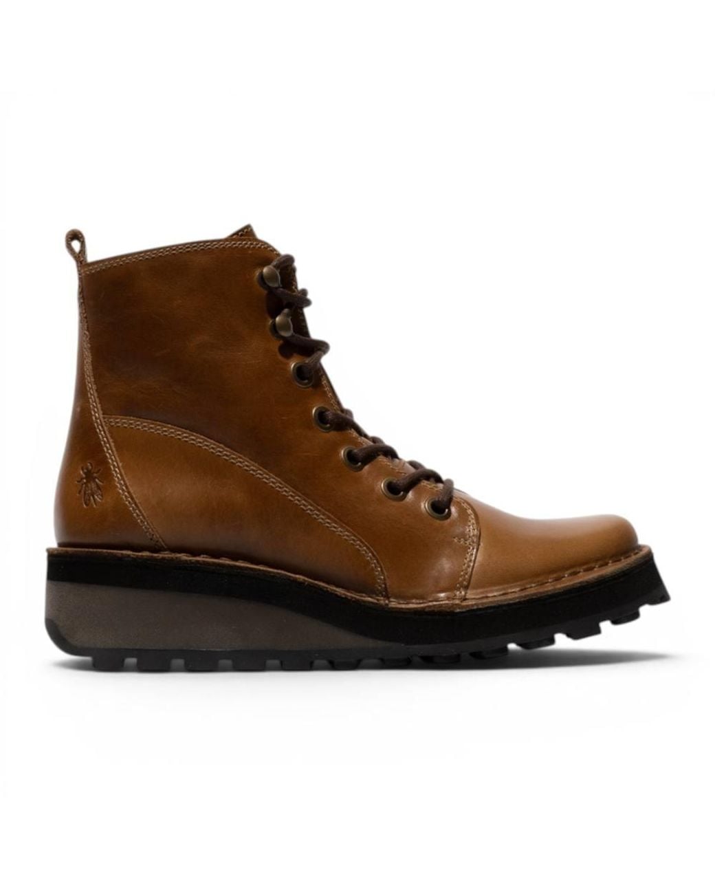 Infinity Leather Brown Fly London Leather Lace-Up Ankle Boots