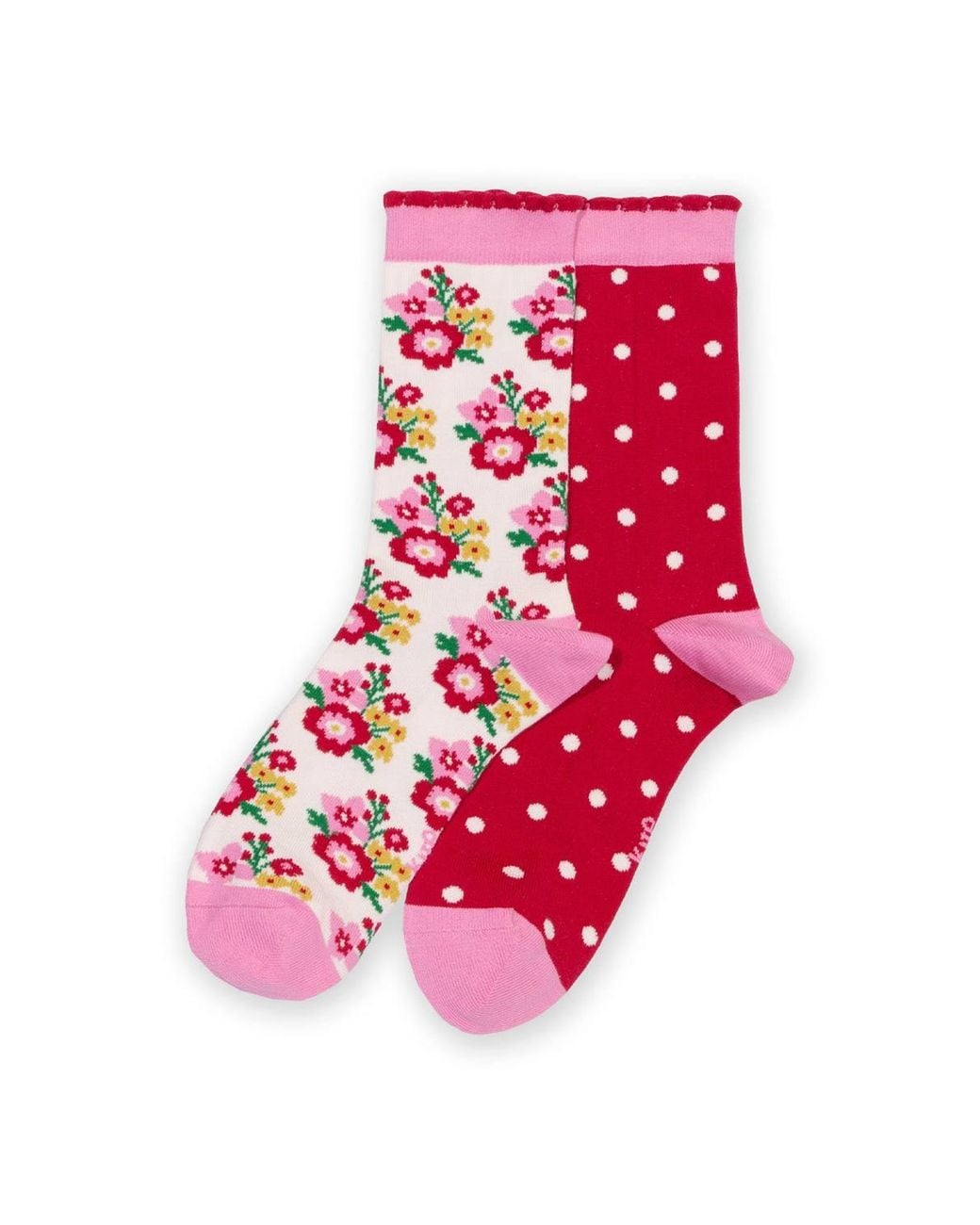 Kite Red Winter Posy Socks