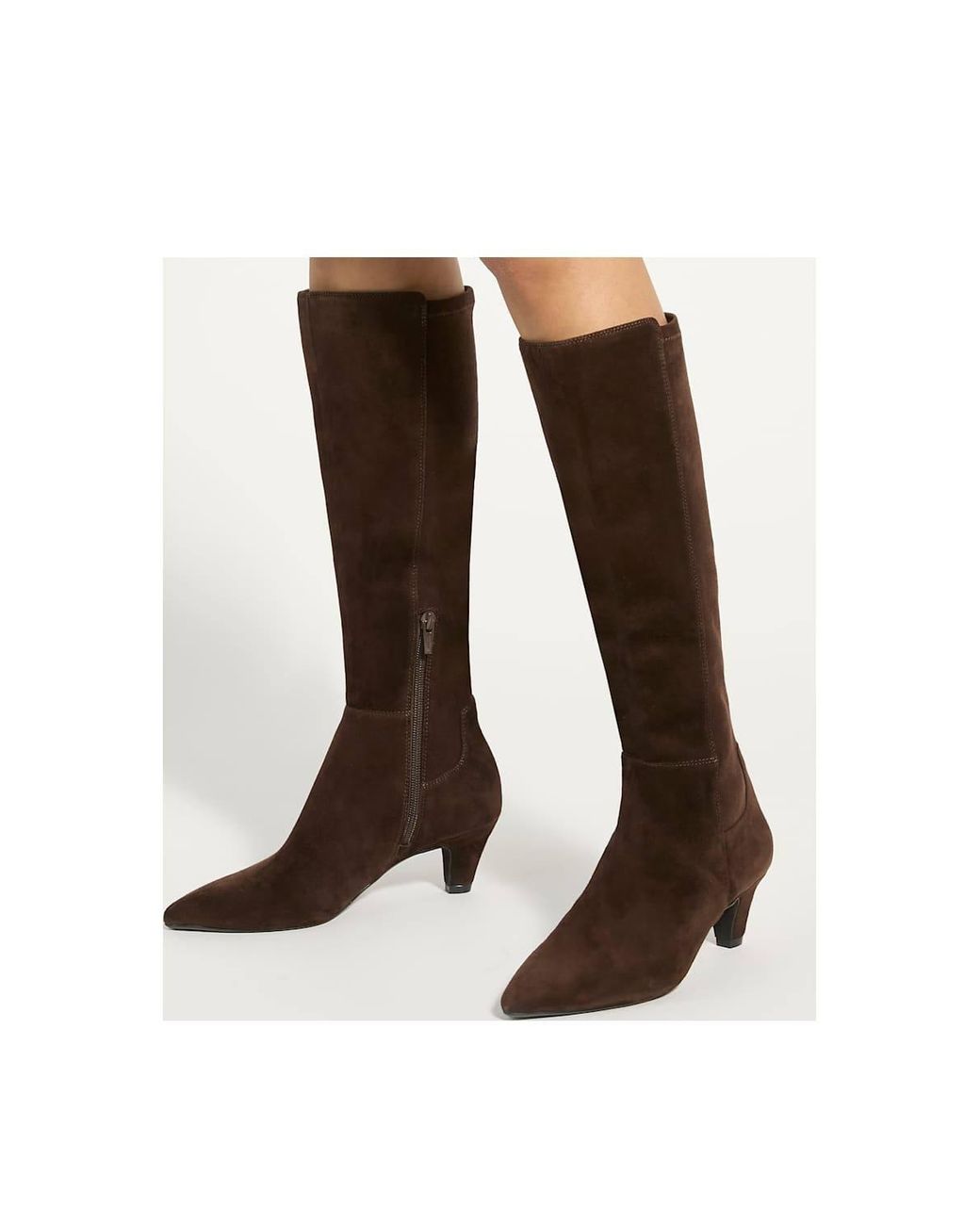 Dune Brown 'Sera' Suede Knee High Boots