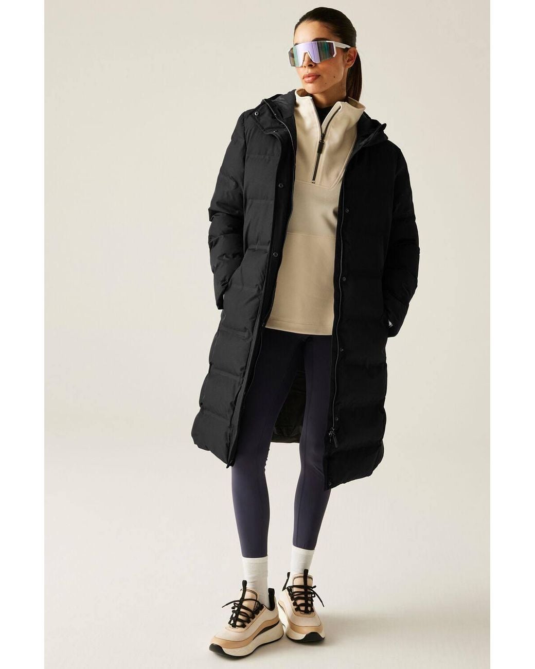 Dare 2b Black Wander Waterproof Longline Padded Jacket